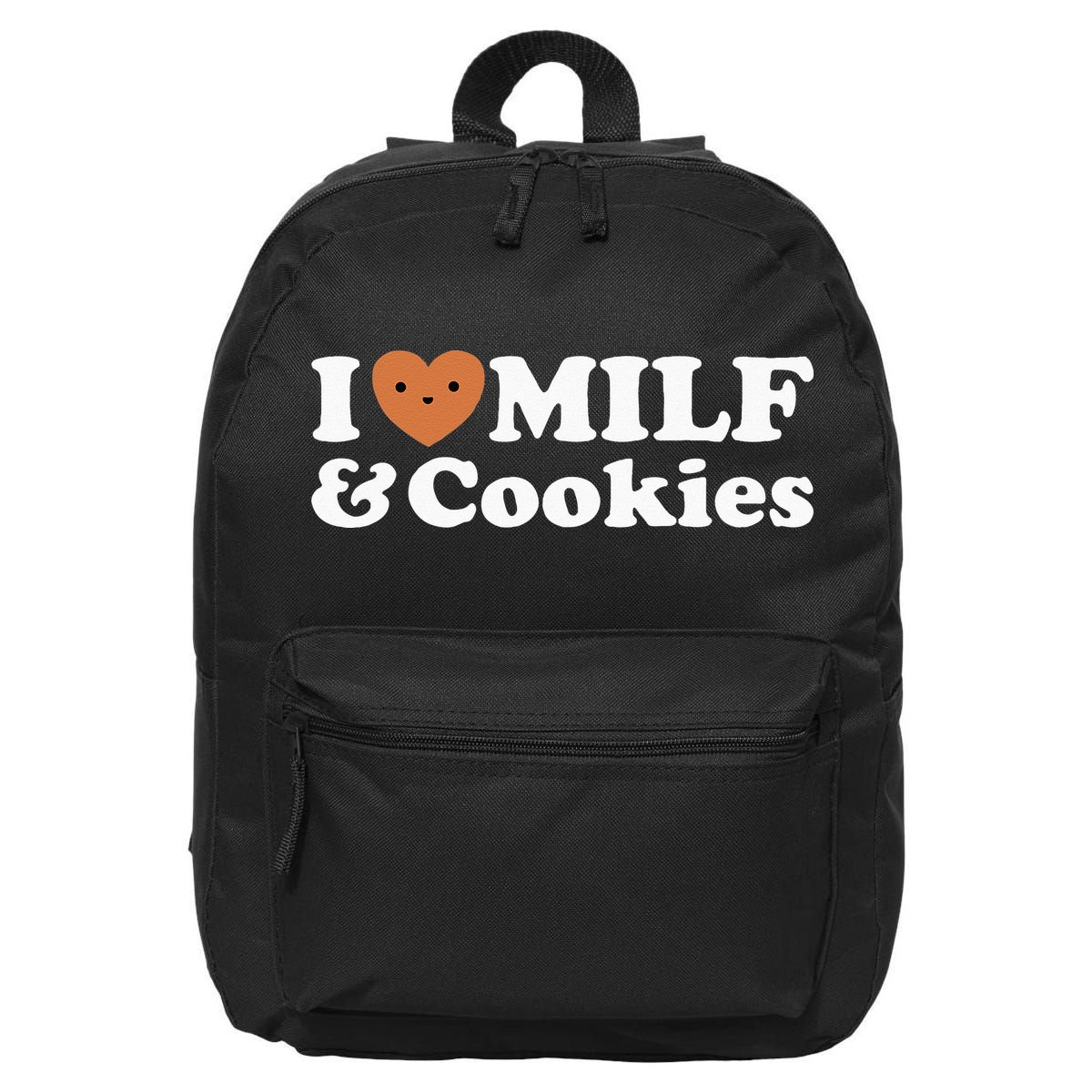 I Heart Milf & Cookies Funny Milk Love Hot Sweet Moms Joke 16 in Basic Backpack