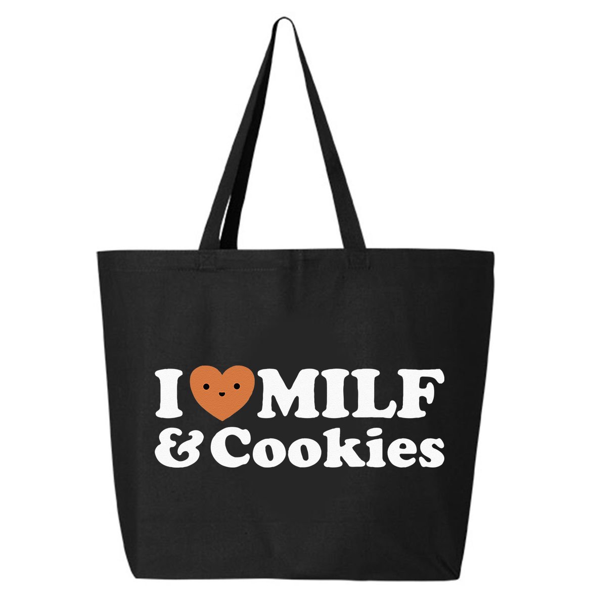 I Heart Milf & Cookies Funny Milk Love Hot Sweet Moms Joke 25L Jumbo Tote