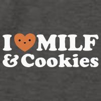 I Heart Milf & Cookies Funny Milk Love Hot Sweet Moms Joke Vector Backpack