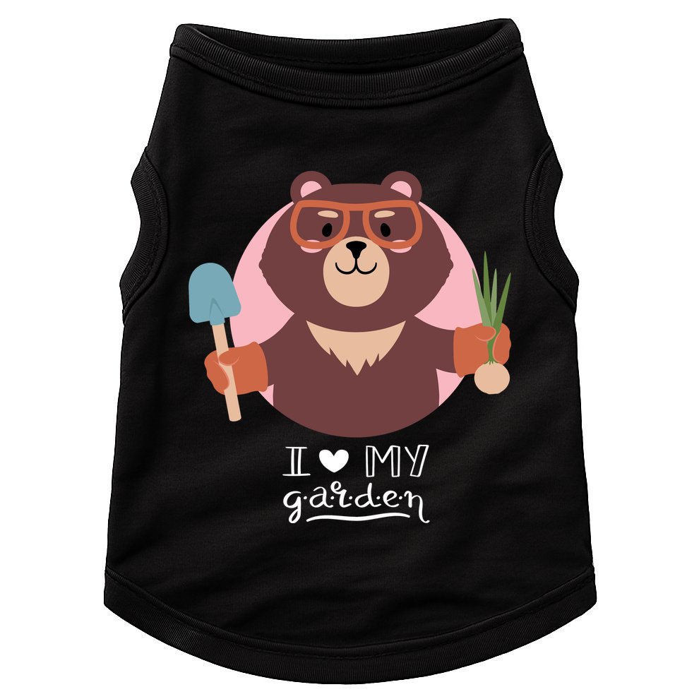 I Heart My Garden Bear Gardening Love Doggie Tank