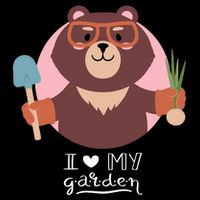 I Heart My Garden Bear Gardening Love Apron