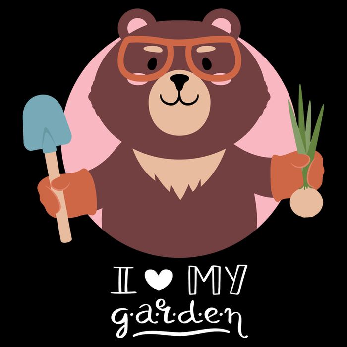 I Heart My Garden Bear Gardening Love Apron
