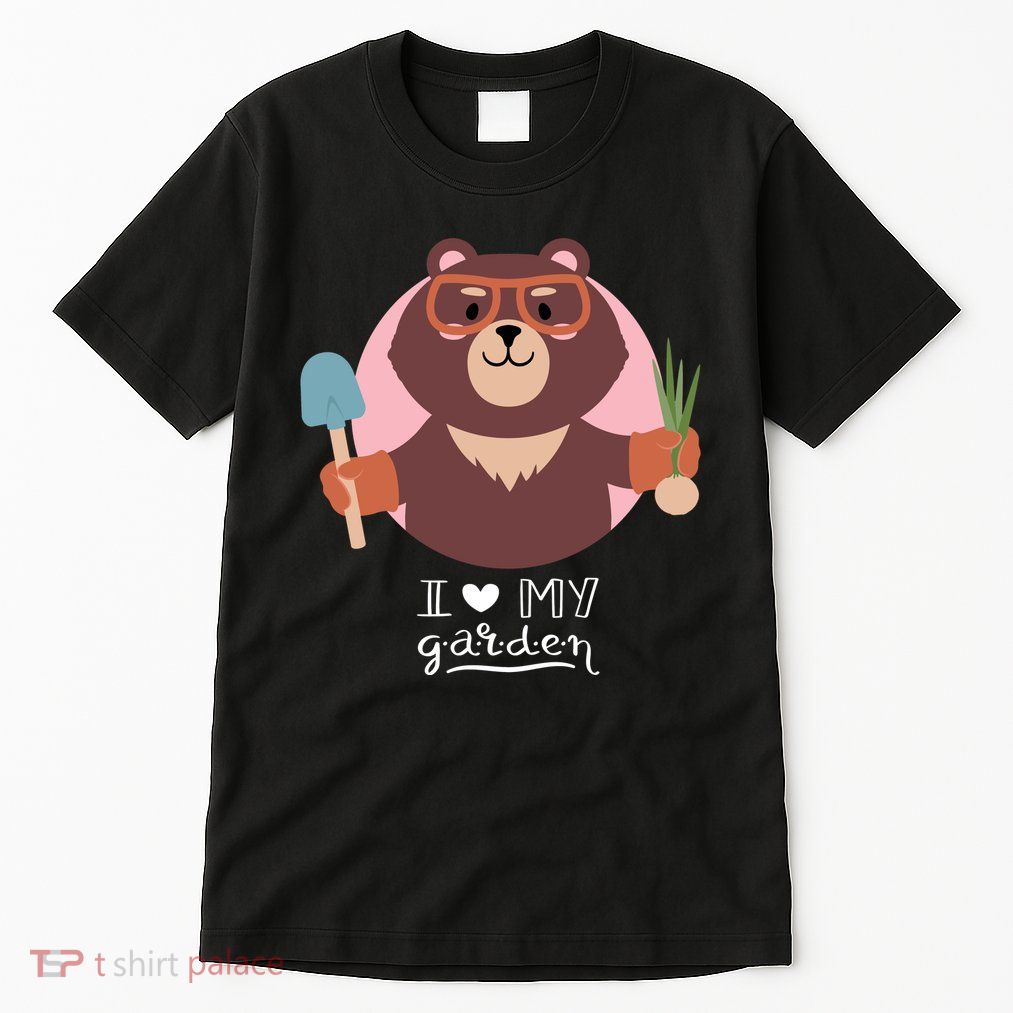 I Heart My Garden Bear Gardening Love Tall T-Shirt