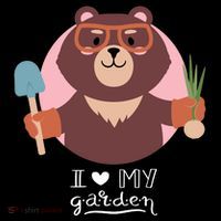 I Heart My Garden Bear Gardening Love Tall T-Shirt