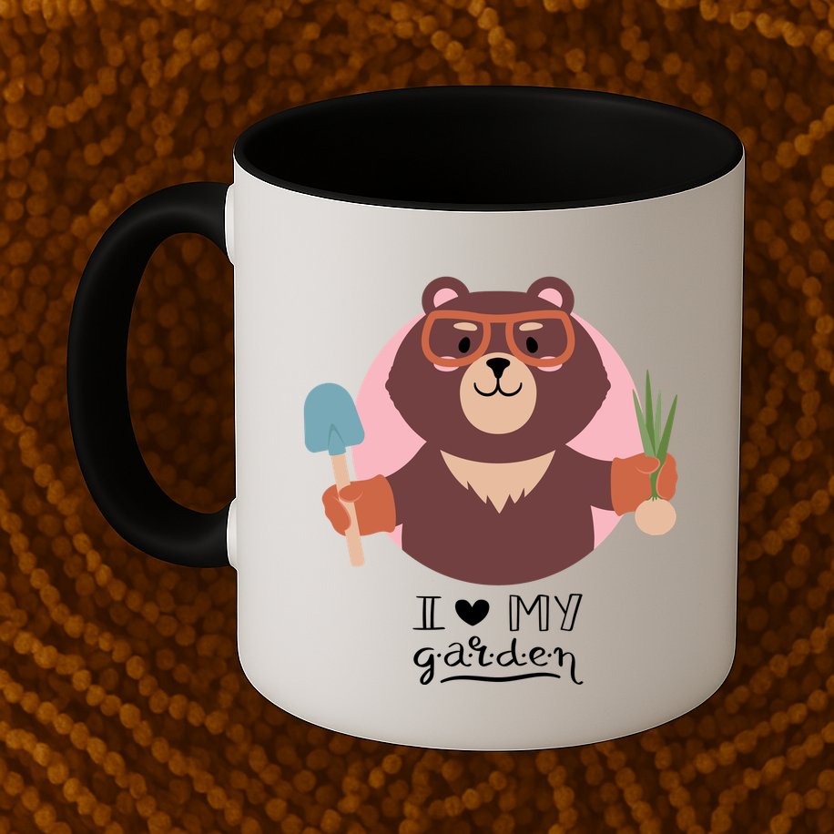 I Heart My Garden Bear Gardening Love Mug