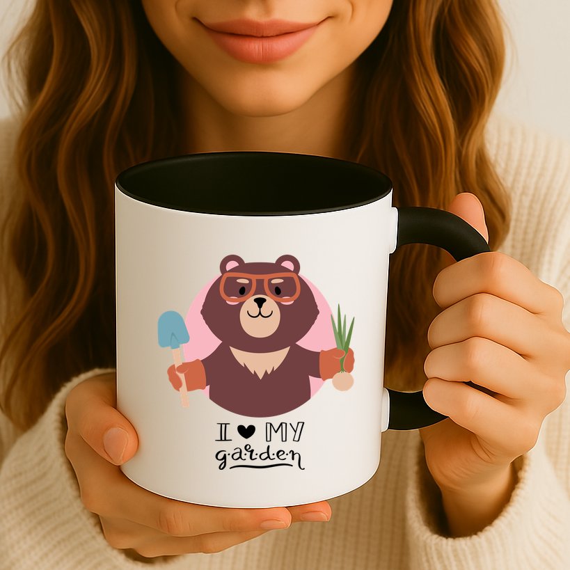 I Heart My Garden Bear Gardening Love Mug
