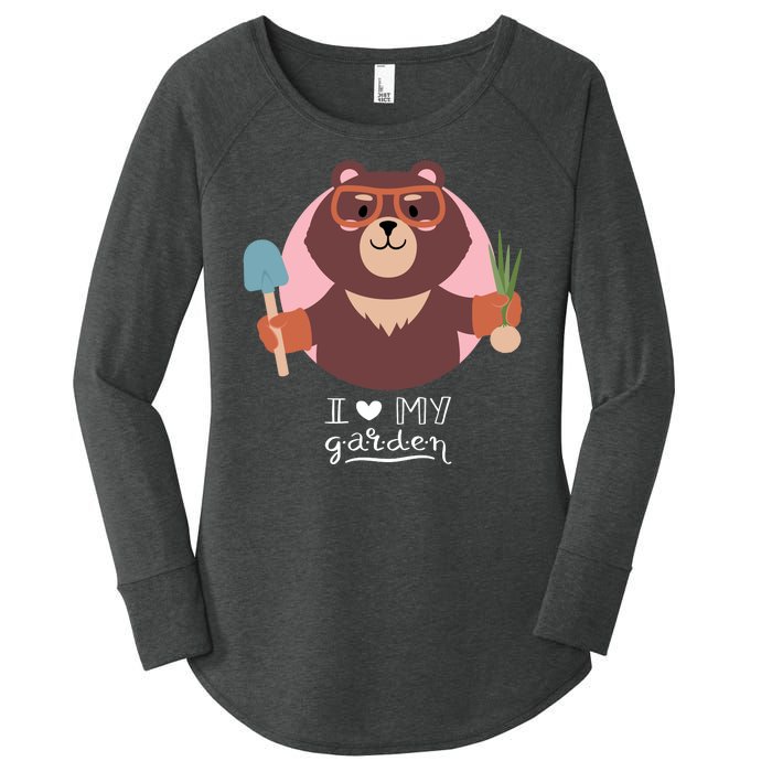 I Heart My Garden Bear Gardening Love Women's Perfect Tri Tunic Long Sleeve Shirt