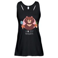 I Heart My Garden Bear Gardening Love Ladies Essential Flowy Tank