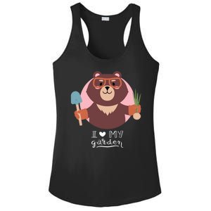 I Heart My Garden Bear Gardening Love Ladies PosiCharge Competitor Racerback Tank