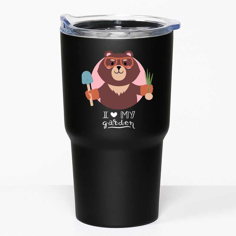 I Heart My Garden Bear Gardening Love Tumbler