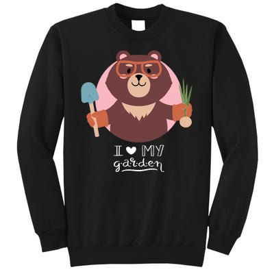 I Heart My Garden Bear Gardening Love Tall Sweatshirt