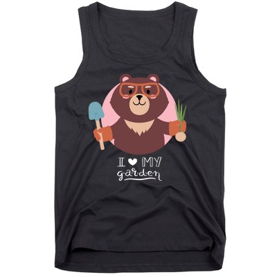 I Heart My Garden Bear Gardening Love Tank Top