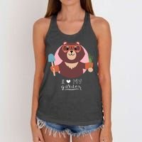 I Heart My Garden Bear Gardening Love Women's Knotted Racerback Tank