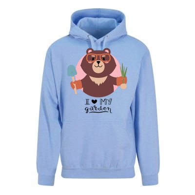 I Heart My Garden Bear Gardening Love Unisex Surf Hoodie