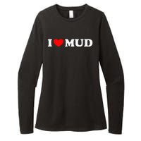 I Heart Mud I Love Mud ATV Quad Four Wheeler Funny Mudding Womens CVC Long Sleeve Shirt