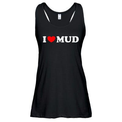 I Heart Mud I Love Mud ATV Quad Four Wheeler Funny Mudding Ladies Essential Flowy Tank