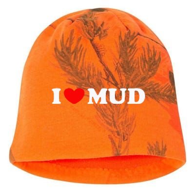 I Heart Mud I Love Mud ATV Quad Four Wheeler Funny Mudding Kati - Camo Knit Beanie