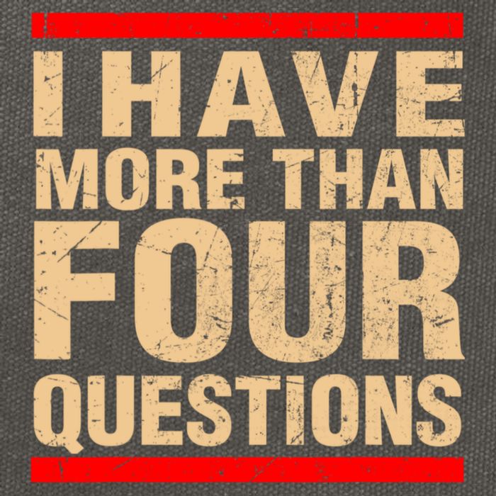 I Have More Than Four Questions Passover Cotton Canvas Backpack
