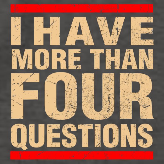 I Have More Than Four Questions Passover Vector Backpack