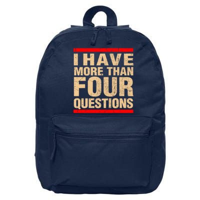 I Have More Than Four Questions Passover 16 in Basic Backpack