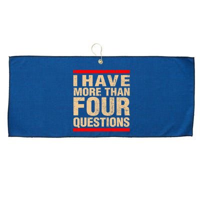I Have More Than Four Questions Passover Large Microfiber Waffle Golf Towel