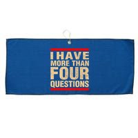 I Have More Than Four Questions Passover Large Microfiber Waffle Golf Towel