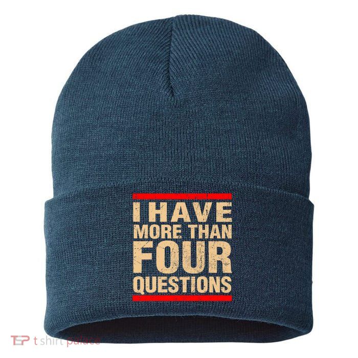 I Have More Than Four Questions Passover Sustainable Knit Beanie