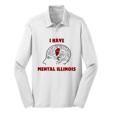 I Have Mental Illinois Silk Touch Performance Long Sleeve Polo