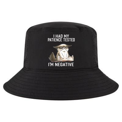 I Had My Patience Tested I'm Negative Cat Funny Sarcasm Cool Comfort Performance Bucket Hat