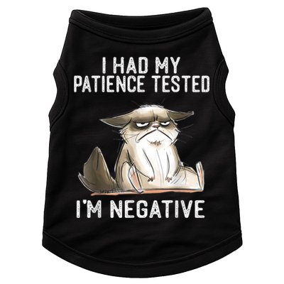 I Had My Patience Tested I'm Negative Cat Funny Sarcasm Doggie Tank