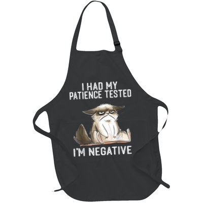 I Had My Patience Tested I'm Negative Cat Funny Sarcasm Apron