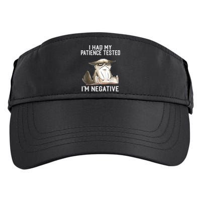 I Had My Patience Tested I'm Negative Cat Funny Sarcasm Adult Drive Performance Visor