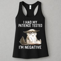 I Had My Patience Tested I'm Negative Cat Funny Sarcasm Womens Tank Top