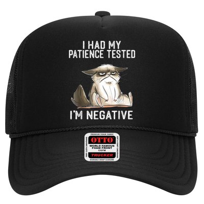 I Had My Patience Tested I'm Negative Cat Funny Sarcasm Trucker Hat
