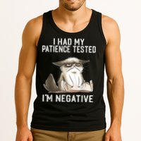 I Had My Patience Tested I'm Negative Cat Funny Sarcasm Tank Top
