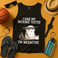 I Had My Patience Tested I'm Negative Cat Funny Sarcasm Tank Top