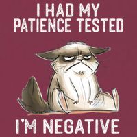 I Had My Patience Tested I'm Negative Cat Funny Sarcasm 16oz Travel Tumbler