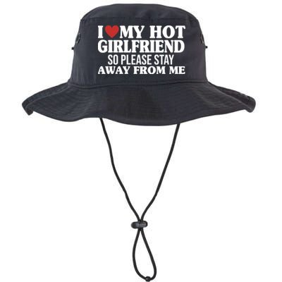 I Heart My Hot Girlfriend So Please Stay Sway From Me Bucket Hat