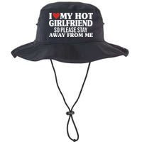 I Heart My Hot Girlfriend So Please Stay Sway From Me Bucket Hat