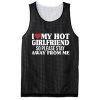I Heart My Hot Girlfriend So Please Stay Sway From Me Mesh Reversible Basketball Jersey Tank