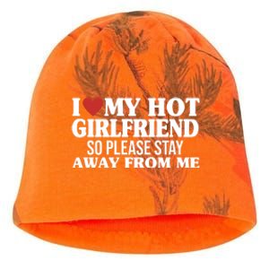 I Heart My Hot Girlfriend So Please Stay Sway From Me Kati - Camo Knit Beanie