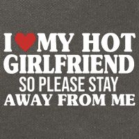 I Heart My Hot Girlfriend So Please Stay Sway From Me Cotton Canvas Backpack