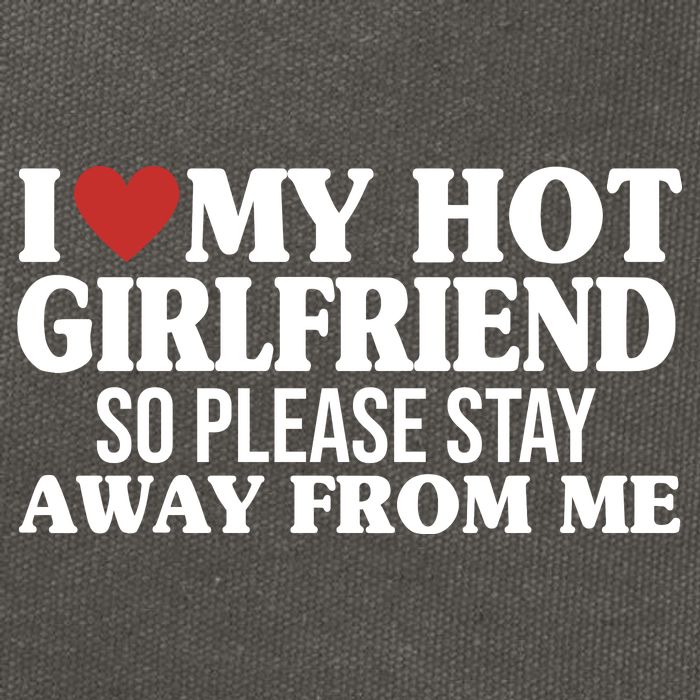 I Heart My Hot Girlfriend So Please Stay Sway From Me Cotton Canvas Backpack