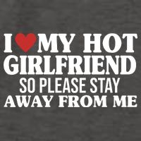 I Heart My Hot Girlfriend So Please Stay Sway From Me Vector Backpack
