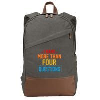 I Have More Than Four Questions Passover Cotton Canvas Backpack
