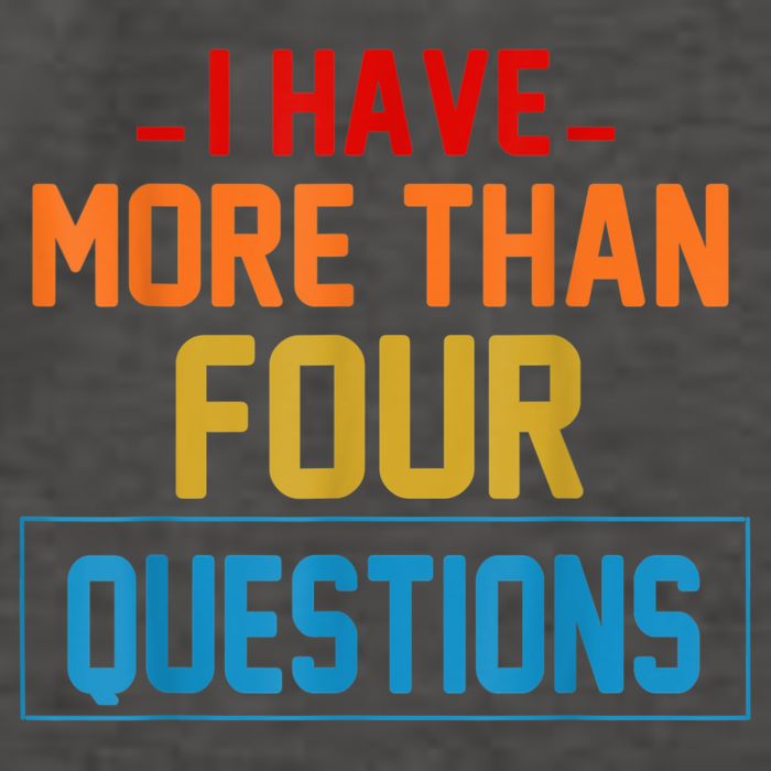 I Have More Than Four Questions Passover Vector Backpack
