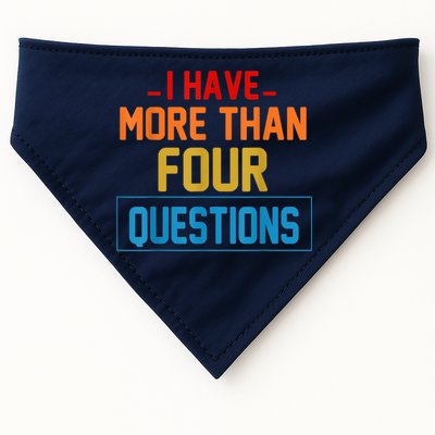I Have More Than Four Questions Passover USA-Made Doggie Bandana