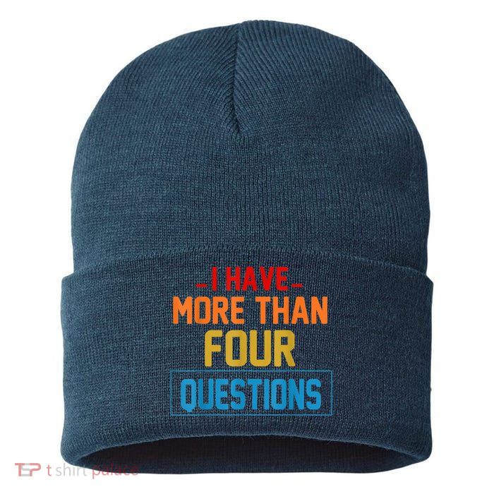 I Have More Than Four Questions Passover Sustainable Knit Beanie