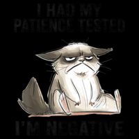 I Had My Patience Tested I'm Negative Cat Funny Sarcasm 16oz Travel Tumbler