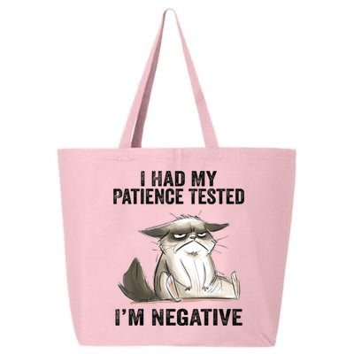 I Had My Patience Tested I'm Negative Cat Funny Sarcasm 25L Jumbo Tote